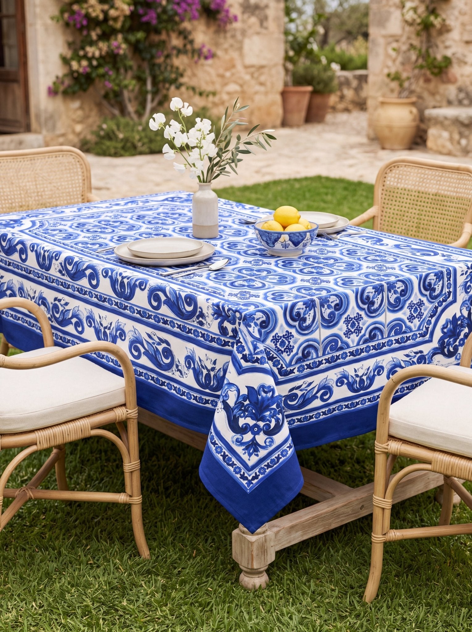 Blue Vase – Masa Örtüsü - Pomelo Home